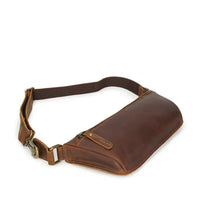 HKM-943187 Vintage Leather Chest Bag for Men, Stylish Messenger Design