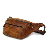 HKM-943187 Vintage Leather Chest Bag for Men, Stylish Messenger Design