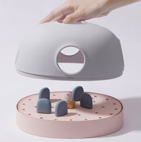 HKM-958163 Mochi Dong Dong Le Cat Turntable Toy - Interactive Activity Play for Cats in Pink, Blue, and Green