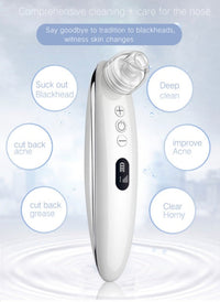 HKM-636947 Electric Blackhead Suction Device with 4 Suction Heads for Pore Cleansing and Acne Removal
