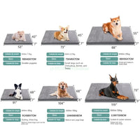 HKM-240211 Double-Sided Waterproof Dog Bed for Small to Medium Dogs - Bite-Resistant Leather with Removable Summer Crate Mat