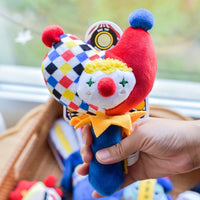 HKM-579923 Interactive Plush Dog Toy Set - Clown Wobble Hammer and Bunny Squeeze Hat for Fun Engagement