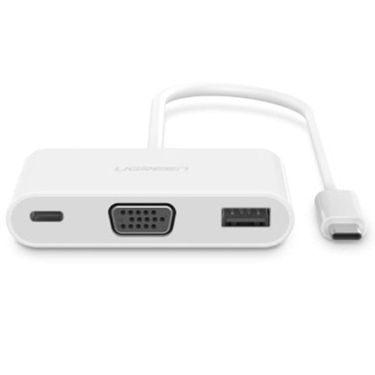 KTX-368531 Type-C to VGA USB Splitter Hub with Charging Support, Compatible with MacBook and Microsoft Lumia 950XL