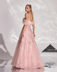 HKM-008403 Elegant Pink Evening Gown for Women - Stylish & Sophisticated Design