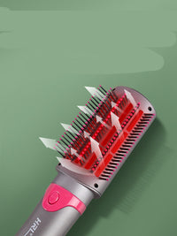 HKM-810899 Negative Ion Straightening and Curling Hair Comb with Constant Temperature Control for Wet and Dry Hair Styling