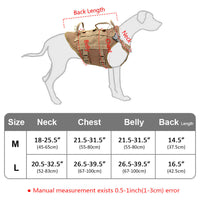 HKM-909267 Tactical Dog Outdoor Vest - Nylon, Water-Resistant, Padded - Available in Brown, Black, Green
