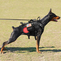 HKM-909267 Tactical Dog Outdoor Vest - Nylon, Water-Resistant, Padded - Available in Brown, Black, Green