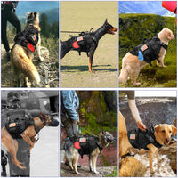 HKM-909267 Tactical Dog Outdoor Vest - Nylon, Water-Resistant, Padded - Available in Brown, Black, Green