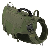 HKM-909267 Tactical Dog Outdoor Vest - Nylon, Water-Resistant, Padded - Available in Brown, Black, Green