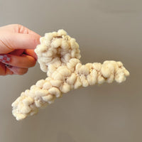 HKM-345171 Cozy Wool Hair Clip for Effortless Back Head Curls - 13cm Diameter