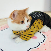 HKM-441171 Cozy Knitted Winter Clothes for Kittens and Cats in Striped Patterns