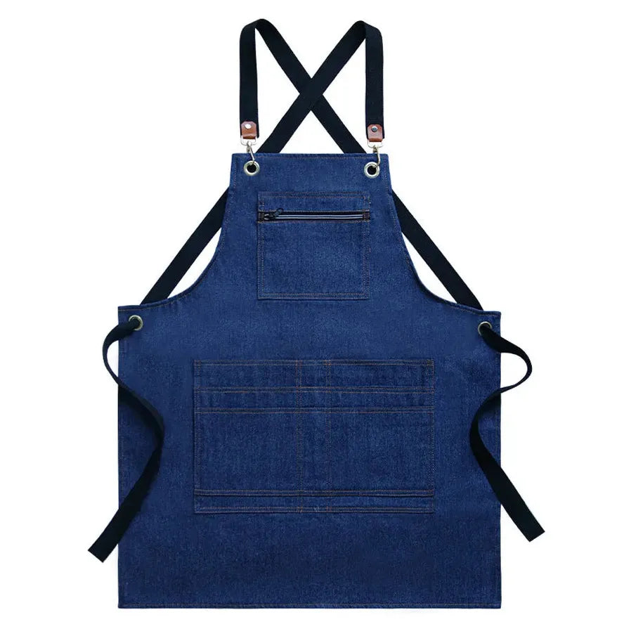 KTX-750035 Floral Canvas Apron for Outdoor, Gardening, and Barista Use