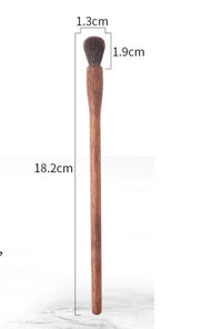 HKM-361619 Natural Wool Eyeshadow Brush Set - 5 Walnut Makeup Brushes for Delicate Eye Makeup