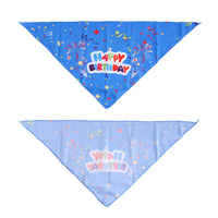 HKM-406419 Pet Birthday Triangle Scarf in Balloon and Ribbon Colors