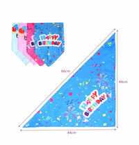 HKM-406419 Pet Birthday Triangle Scarf in Balloon and Ribbon Colors