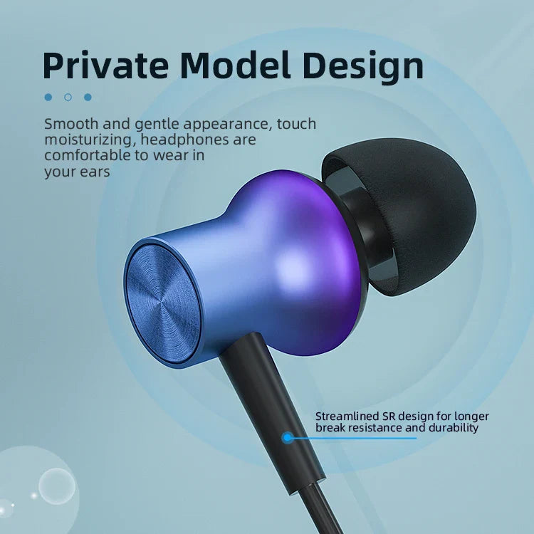 KTX-420179 Metal Wired 3.5mm In-Ear Earbuds for Mobile Phones and Devices