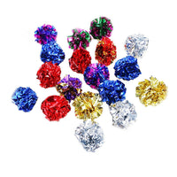 HKM-429267 Colorful Cat and Dog Toy Balls - Mini Gnawing Balls for Playful Kittens and Puppies - 4cm Polyester Film Ball - Random Color Delivery