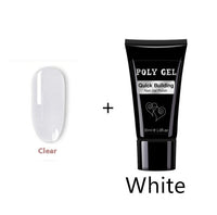 HKM-616275 Milky and Pink Polygel Nail Kit with Fast Crystal Extension Glue - 30ml, Lasts 45 Days