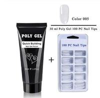 HKM-616275 Milky and Pink Polygel Nail Kit with Fast Crystal Extension Glue - 30ml, Lasts 45 Days