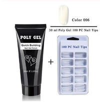 HKM-616275 Milky and Pink Polygel Nail Kit with Fast Crystal Extension Glue - 30ml, Lasts 45 Days