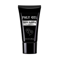 HKM-616275 Milky and Pink Polygel Nail Kit with Fast Crystal Extension Glue - 30ml, Lasts 45 Days