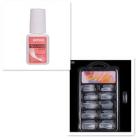 HKM-616275 Milky and Pink Polygel Nail Kit with Fast Crystal Extension Glue - 30ml, Lasts 45 Days