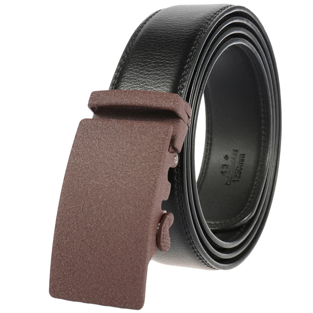 HKM-857235 Automatic Buckle Men's Belt - Stylish and Durable Casual Accessory