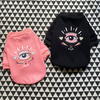HKM-259859 Cozy Velvet Cotton Sweaters for Dogs - Casual Style for Pugs, Teddies, and Schnauzers in Pink and Black