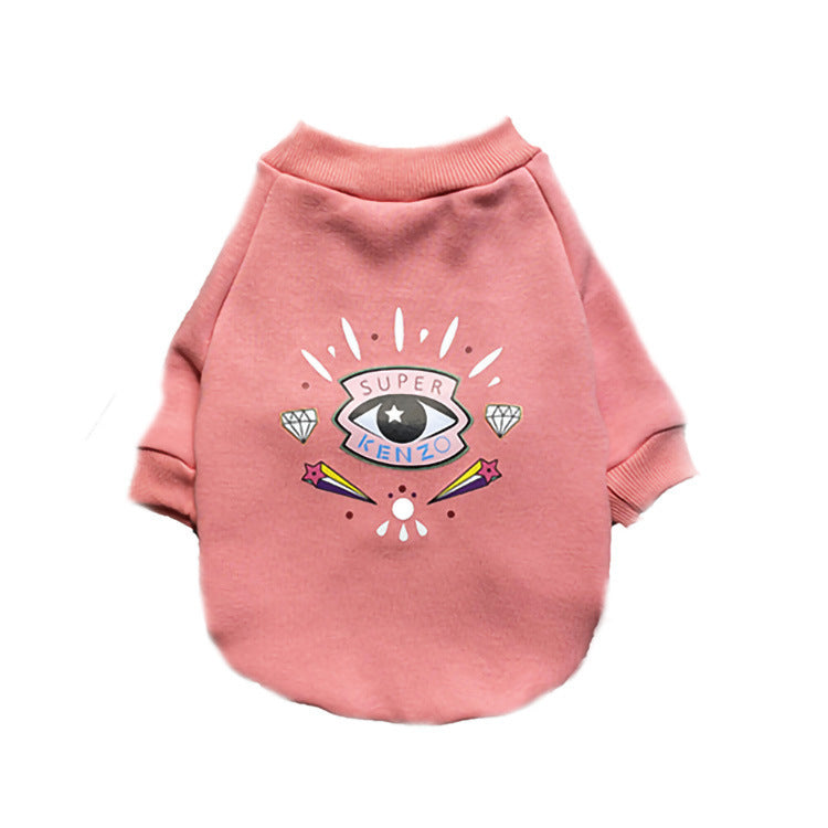 HKM-259859 Cozy Velvet Cotton Sweaters for Dogs - Casual Style for Pugs, Teddies, and Schnauzers in Pink and Black