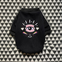 HKM-259859 Cozy Velvet Cotton Sweaters for Dogs - Casual Style for Pugs, Teddies, and Schnauzers in Pink and Black
