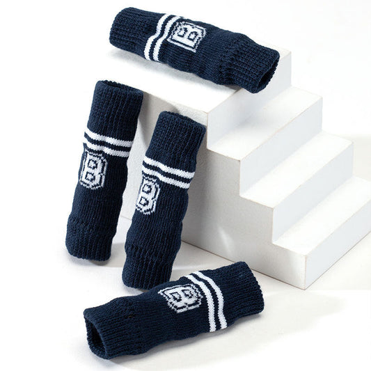 HKM-853267 Winter Warm Pet Dog Socks - 4-Piece Set for Small Dogs, Puppy Leg Protection and Comfort