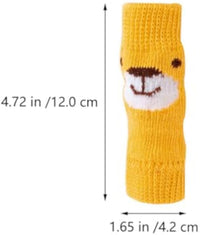 HKM-853267 Winter Warm Pet Dog Socks - 4-Piece Set for Small Dogs, Puppy Leg Protection and Comfort