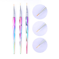 HKM-876115 Gel Nail Polish with Nail Brushes - 3 Piece Set for Artistic Nail Designs