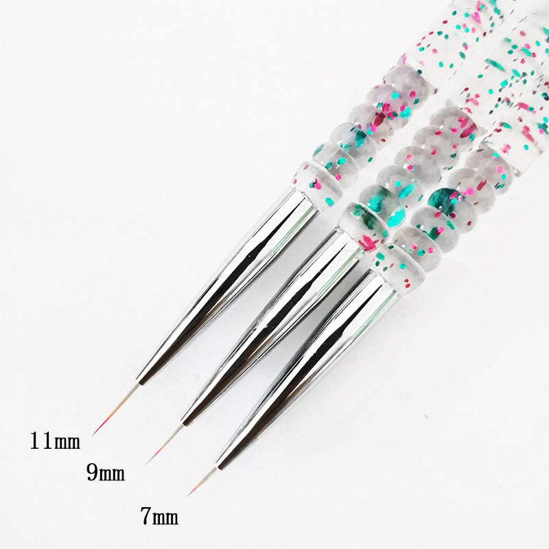 HKM-876115 Gel Nail Polish with Nail Brushes - 3 Piece Set for Artistic Nail Designs