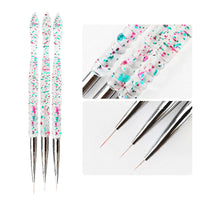 HKM-876115 Gel Nail Polish with Nail Brushes - 3 Piece Set for Artistic Nail Designs