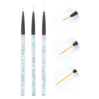 HKM-876115 Gel Nail Polish with Nail Brushes - 3 Piece Set for Artistic Nail Designs