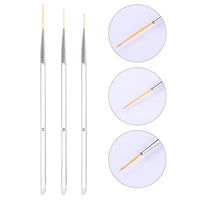 HKM-876115 Gel Nail Polish with Nail Brushes - 3 Piece Set for Artistic Nail Designs