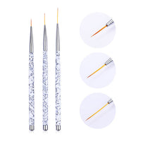 HKM-876115 Gel Nail Polish with Nail Brushes - 3 Piece Set for Artistic Nail Designs