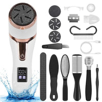 HKM-384531 17-Piece Electric Foot Callus Remover Set for Smooth and Soft Feet