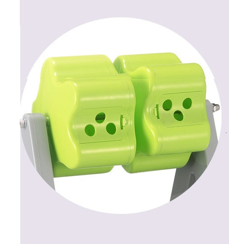 HKM-884883 Interactive Rotating Food Dispenser Toy for Dogs and Cats - Plastic Leaky Training Device in Grey and Green