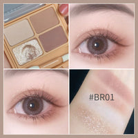HKM-850835 Beginner-Friendly Four-Color Shiny Silk Eyeshadow Palette
