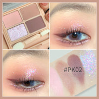 HKM-850835 Beginner-Friendly Four-Color Shiny Silk Eyeshadow Palette
