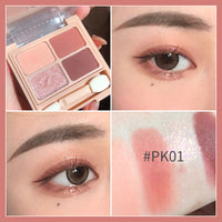 HKM-850835 Beginner-Friendly Four-Color Shiny Silk Eyeshadow Palette