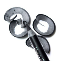 HKM-620307 Black Waterproof Eyeliner Pen with Pencil Sharpener - Makeup Tool for Precision Application