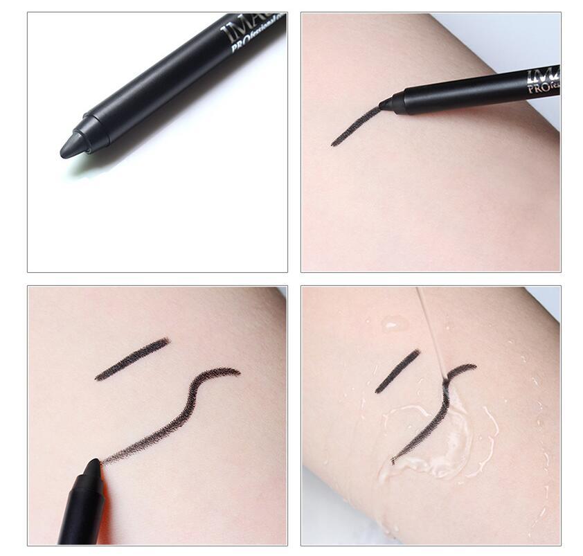 HKM-620307 Black Waterproof Eyeliner Pen with Pencil Sharpener - Makeup Tool for Precision Application