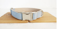 HKM-476371 Medium to Large Dog Traction Collar and Rope Set in Light Blue and Yellow