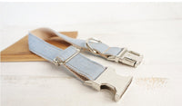 HKM-476371 Medium to Large Dog Traction Collar and Rope Set in Light Blue and Yellow