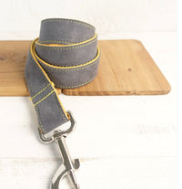 HKM-476371 Medium to Large Dog Traction Collar and Rope Set in Light Blue and Yellow