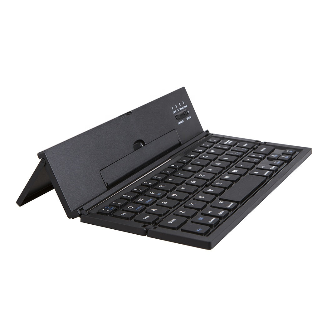 KTX-155411 Ultra-Thin Mini Folding Bluetooth Keyboard for Tablets and Smartphones - Waterproof, Multi-Function Design