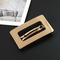 HKM-929235 Geometric Metal Square Hair Clip for Women and Girls